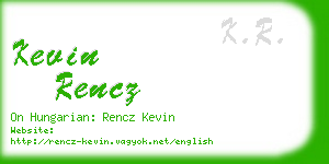 kevin rencz business card